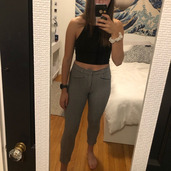 Black and white checkered trouser pants - Picture 2 of 3